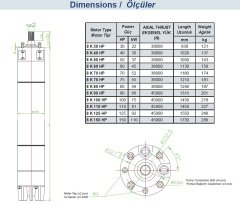 İmpo - 8''  Dalgıç Motoru - 80 HP (59 Kw) - Yıldız Üçgen