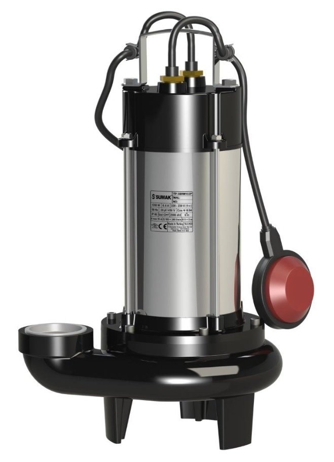 Sumak SBRM 19/2 220V Bıçaklı Foseptik Dalgıç 1,8 HP / 2''