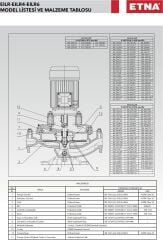 Etna EILR4 40-160/0,75 kW - 1450 devir Kuru Rotorlu Sir. Pom.