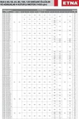 Etna EILR4 40-250/1,5 kW - 1450 devir Kuru Rotorlu Sir. Pom.
