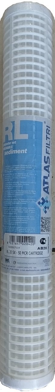Atlas Yıkanabilir Kartuş - 20'' - 50µ - RA5017114