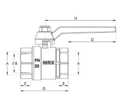 Mirox İç Diş Küresel Vana Pirinç - 2'' - DN50