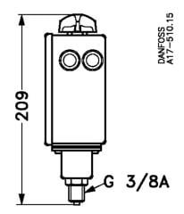 Danfoss 017-525566 RT5 (4/17 Bar) Presostat