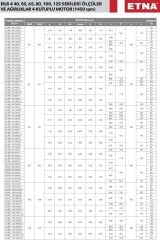 Etna EILR4 80-200/3 kW - 1450 devir Kuru Rotorlu Sir. Pom.