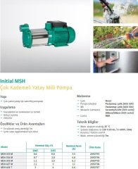 Wilo MSH 408T Yatay Kademeli Pompa - 4 HP-380V