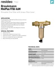 Honeywell FF06-1 AAM Komple Pirinç Sıcak Su Filtresi - 1''