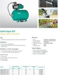 Wilo Aqua SPS 50-5.56  Hidrofor 50 Litre Tanklı / 7 Kat - 10 Daire- 1,5 Hp