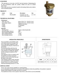 Icma Otomatik Purjör 1/2'' - 180 °C  Solar - İtalyan