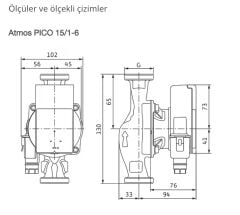 Wilo Atmos Pico 15/1-6 Sir. Pompası -130 mm- 1/2''