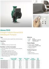 Wilo Atmos Pico 15/1-6 Sir. Pompası -130 mm- 1/2''