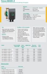 Wilo Yonos MAXO-Z 30/0,5-12 Bronz Gövdeli Fre. Konvertörlü ReSirkülasyon Pompası - 11/4''