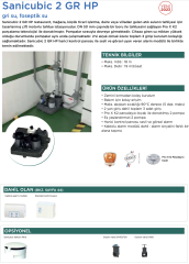 SFA Sanicubic 2 GR HP L İki Pompalı Bıçaklı Fos. Tah. İst. 39 Litre