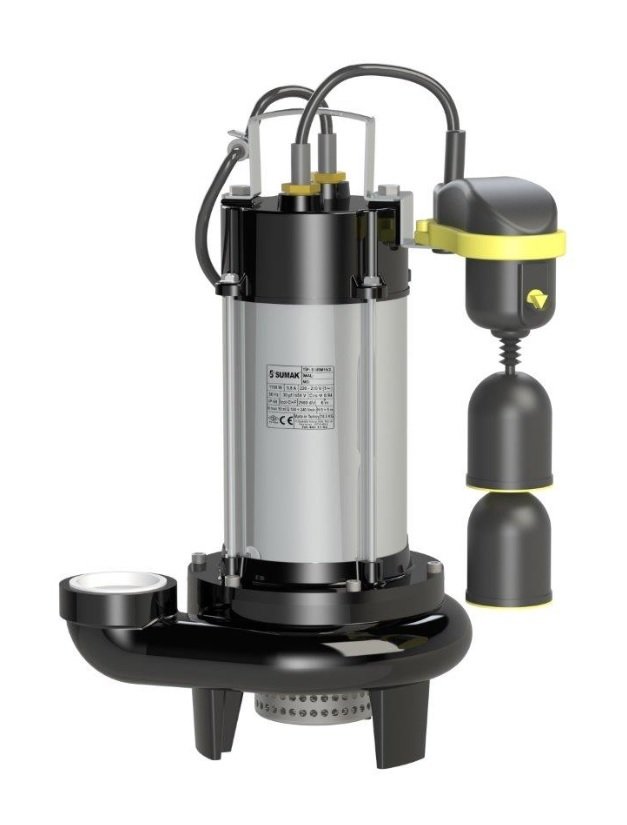 Sumiです Sumak SDF18/2Y-A Asansör Flatörlü Dalgıç 1,8 HP - 20 metre