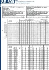 İmpo SS 609/27 -6'' Tek Dalgıç Pompa (254 mss/ 12,5 HP) - 27 Kademe