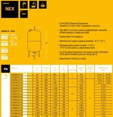 Nema NEX 80 - Dik Tank 10 Bar - 80 Litre