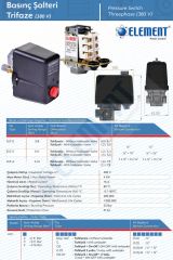 Element ELT-3C (3-11) Kompresör Basınç Şalteri 1/2''  380V