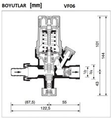Honeywell VF06-1/2 Oto. Kazan Doldurma Vanası ( 1,5-3 Bar)