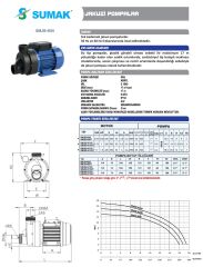 Sumak SMJB-K85T Jakuzi Pompası 0.85 Hp 380v