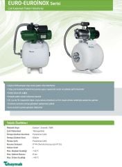 Baymak Euroinox 50/50 M Sessiz Hidrofor - 50 Litre - 8 kat / 8 daire