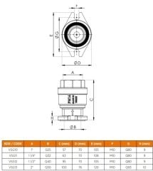 Mirox Oval Flanşlı-Glenli Çekvalf -  1¼''