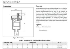 Honeywell E121-1/2A  Otomatik Purjör 1/2'' - 1 KUTU-12 Adet