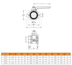 Mirox Oval Flanşlı-Glenli Küresel Vana - 2½'' DN65