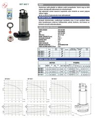 Sumak SDF20/2-Y Pasl. Çelik Drenaj Dalgıç  2.2 HP - 23 metre/220V