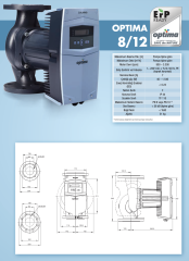 Alarko Optima 8/12 PN6 Fre. Kon. Sirkülasyon Pompası DN80-36cm
