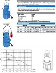 Sumak SD4 - 1'' - 350 W-Titreşimli  Dalgıç - 10 mt kablolu