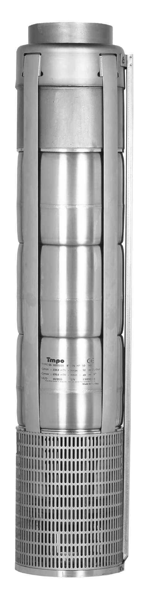 İmpo SS 10215/03 -10'' Tek Dalgıç Pompa (126 mss/ 75 HP) - 3 Kademe