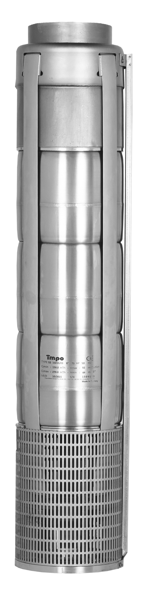 İmpo SS 10215/08 -10'' Tek Dalgıç Pompa (335 mss/ 200 HP) - 8 Kademe