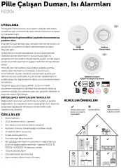 Honeywell R200H-N2  Isı  Alarm Cihazı - Birbirine Bağlanabilen