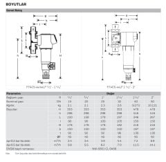 Resideo F74CS -1 1/4LFAA Ters Yıkamalı Filtre - 1 1/4''