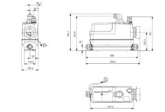 Grundfos Sololift2 CWC-3    WC+3 Ünite Fos. Tah. Cih. - 9 Lt - Duvara Monte Edilebilen Model