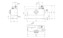 Grundfos Sololift2 WC-1   WC+1 Ünite Fos. Tah. Cih. - 9 Lt