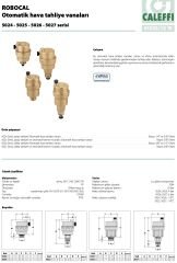 Caleffi Robocal Otomatik Hava Purjörü - 1/2'' - 115 °C  - (10 Adet)
