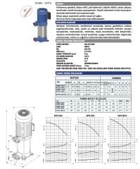 Sumak SHM6-100/6  Dikey Pompa 1Hp - 55 mss 220V