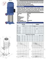 Sumak SHT16-750/7 Dikey Pompa 7,5Hp - 125 mss