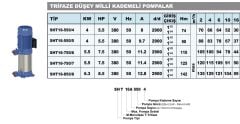 Sumak SHT16-850/8 Dikey Pompa 10Hp - 142 mss