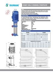 Sumak SHT44/6 Dikey Pompa 15Hp - 102 mss