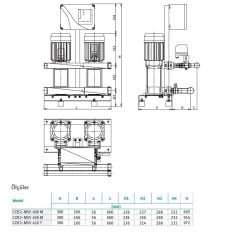 Wilo Coe2- MSV 408 M Hidrofor / 9 Kat - 60 Daire-220 Volt