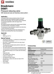Honeywell D06FI-11/2B Paslanmaz Basınç Düşürücü - 1.5-6 Bar - 1 1/2''
