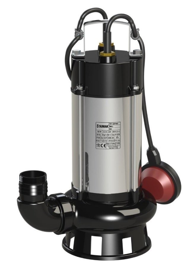 ジャパンテクノロジー フガク (POM) Sumak SDF10/2 Vorteks Çarklı Foseptik Dalgıç 1 HP