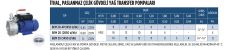 Bem 20-4P Sıvı Gıda Pompası 0,6 HP - 1450 dev/dak - 9 metre