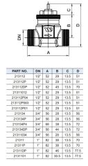 Watts 2 Yollu Fan Coil Vanası 3/4'' 213134P